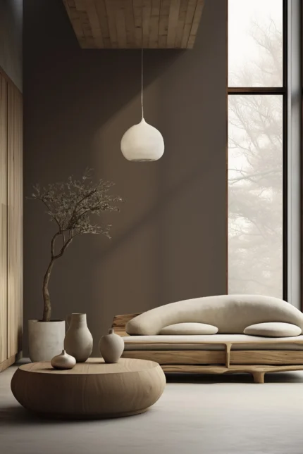 Brown Embossed Wallpaper – Natural Warmth (24201-20)